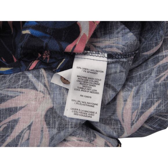 NWT Vineyard Vines Birds Of Paradise Island Cabana Shirt Linen Blend Sz L - Picture 6 of 6